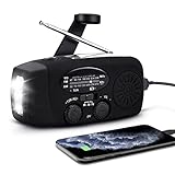 AOZBZ Notfallwetterradio, solarbetriebenes Handkurbel-Notfall-FM/AM/NOAA-Radio mit 3-LED-Taschenlampe und 1000 mAh Powerbank für Smartphones