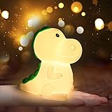 Kqpoinw Nachtlicht Kinder Touch Lampe LED Monochrom und 7 Farben Dinosaurier Silikon 100% BPA-Frei Kinder Nachtlicht Baby Dimmbar USB Babyzimmer Farbwechsel Schlaflicht Geburtstag Geschenk