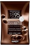 Zartbitter Schokolade, Dunkle Kuvertüre, Tropfen, 1,5 kg, Weinrichs 1895 Finest Chocolate,