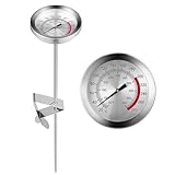 Analog Thermometer Lang Fleischthermometer: Bratenthermometer Mit Sofort Ablesbarem Frittierthermometer Kochthermometer Küchenthermometer Für Putengrill Grill Backen 23cm