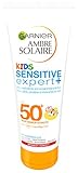 Garnier Kids Sonnenmilch LSF 50+, Sonnencreme Kinder mit sehr hohem Sonnenschutz, Sensitive expert+, Ambre Solaire, 200 ml