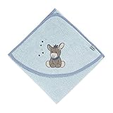 Sterntaler Baby Handtuch Kapuze - Kapuzenhandtuch Baby EMMI - Badeponcho Baby Badetuch - 100% Baumwolle, schnell trocknend - Badetuch Baby mit Kapuze