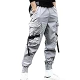 Hosen Herren Jogginghose Loose Fit Streetwear Punk Hose Chino Cargo Hose Jogging-Hose Haremshose Straight Arbeitshose für Urlaub Strand Alltag Jagd Wandern Camping