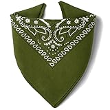 ...KARL LOVEN Bandana 100% Baumwolle Premium-Qualität für Damen Herren Halstuch Kopftuch original Paisley Muster Headwear Haar Schal Ansatz Handgelenk Kopf Biker