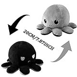 Oktopus Plüsch Wenden,Reversible Octopus Plüschtier Schön Krake Kuscheltier Kann Als Geschenk Für Verwendet Werden;Wende Oktopus Ist Das ideale emotionale Ausdrucksspielzeug(20CM)