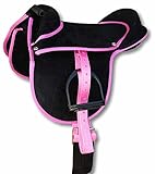 AMKA Pony Reitkissen Luca schwarz/pink 10 Ponysattel komplettes Set