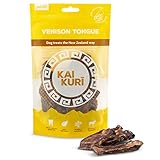 Kai Kuri Venison Zunge - luftgetrocknet, freilang, grasfüttert, High Protein, 100% natürlich, fettarm - Hundeleckerli 100g