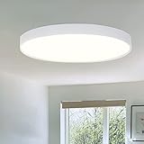 CBJKTX LED Deckenleuchte Flach Deckenlampe - Weiß 17W Wohnzimmerlampe IP44 Wasserdicht badezimmerlampe 1360LM Runde Modern Küchenlampe für Küche Wohnzimmer Badezimmer Schlafzimmer Flur Balkon