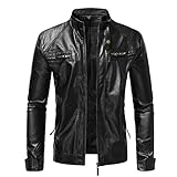 Herren Wintermantel Wasserdichte Jacke Winter Casual Mantel Warm Baumwolle Cargo Jacken, Schwarz , XXXL