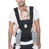 Ergobaby Babytrage Kleinkind bis 3 Jahre 5.5 bis 20kg Schwarz, 4-Positionen Babytragetasche, Rückentrage