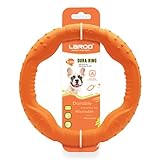 LaRoo Hundefitness-Ring Hundefrisbee, Unzerstörbare Float Hunde Flugscheibe Spielzeug, Sommer Pet Training für Mittel Große und kleine Hunde (Mittel-22cm, Orange)