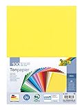 folia 6499 - Tonpapier Mix, DIN A4, 130 g/m², 100 Blatt sortiert in 25 Farben, zum Basteln und kreativen Gestalten von Karten, Fensterbildern und für Scrapbooking