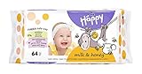 bella baby Happy Feuchttücher mit Milch & Honig, 1er Pack (1x 64 Stück) vielseitig, sanft und weich zur Babyhaut