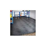 Mega Deal - PVC Garagenboden + Rampen 3 x 6m (Einzelgarage) - Geriffelt - Schwarz - Certeo -