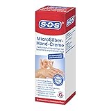 SOS MicroSilber Hand-Creme, 1 x 75 ml, reichhaltige Handcreme für sehr trockene Hände mit Panthenol und Urea, Neurodermitis Creme mit wertvollem MicroSilber gegen Entzündungen