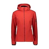 CMP Damen Wind- en waterdichte softshelljas Wp 7.000 Softshelljacke, Ferrari-Nero, 36 EU