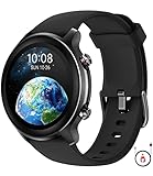 Smartwatch, Loddery Fitnessuhr mit 1,3' HD-Farbbildschirm, Runde Bluetooth Smart Watch, Überwachung von SpO2, Herzfrequenz, Schlaf, Stress usw. Armbanduhr für Damen Herren kompatibel iOS Android