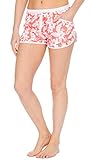 Lora Dora Damen Badeshorts mit Blumenmuster Gr. 34, Korallenrot