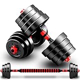 BCBIG Hanteln-Set,Kurzhanteln-2er Set Für Männer und Damen Hantelset-Verstellbar Langhantel Kurzhantel Set 2in1Dumbbells 10kg(5kg*2)