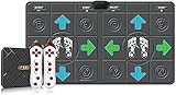 Doppelte Tanzmatte Für Kinder, Erwachsene, Rutschfeste Doppelperson Dance Dance Revolution Dance Pad Für Nintendo Wii Konsolenspiel,Grau