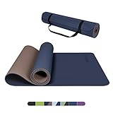 TOPLUS Yogamatte Gymnastikmatte Trainingsmatte Übungsmatte mit Tragegurt rutschfest gut für Anfänger bei Yoga für Fitness, Pilates & Gymnastik, 183 x 61CM