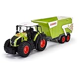 Dickie Toys - CLAAS Traktor mit Anhänger (64 cm) - großer Spielzeug-Trecker mit Freilauf-Mechanik für Kinder ab 3 Jahren, Bauernhof-Fahrzeug mit Licht & Sound und vielen Funktionen, 203739004ONL