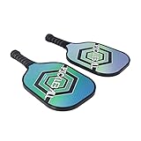 Vbestlife Pickleball-Paddel-Set, Carbon-Pickleball-Paddel-Set Pickleball-Schläger-Set mit 2 Schlägern und 4 Bällen für Indoor-Outdoor-Wettkampftraining