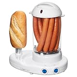 Clatronic HDM 3420 Hot-Dog-Maker inklusiv Eierkocher, Für 1 bis 14 Würstchen (z. B. „Frankfurter“, „Wiener“), Zubereitung von bis zu 6 Eiern, beheitzter Edelstahl-Aufsteckdorn, weiß 251136