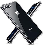 CANSHN Clear für iPhone SE 2022/2020 Hülle, iPhone 8/7 Hülle [Militärischer Fallschutz] Transparent Stoßfeste Schutzhülle mit Weich Silikon Bumper Case Handyhülle iPhone SE 2022/2020/8/7, Durchsichtig