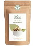 Bio Baobab Kapseln 200 Stück | Hochdosiert 1290mg Tagesdosis | Affenbrotbaum in Rohkost Qualität | Apothekerbaum 100% rein und ohne Zusatzstoffe | Veganes Fruchtpulver