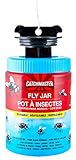 Catchmaster FLY JAR Profi Fliegenfalle | Schwarze Fliegen, Schmeißfliegen, Aasfliegen | 1x Fliegenfalle und 2x Köder | Organischer Lockstoff | Fliegen Fallen für den Außenbereich