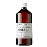 Rizinusöl 1000ml - reines Öl von wesentlich. - Pflege für Haut und Haar - Wimpern und Augenbrauen