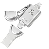 MFi-zertifizierter 128GB USB-Stick-Für-iPhone-Transfer-Speicher 3 IN 1 USB-Flash-Laufwerk-iPhone-Speichererweiterung Lightning-USB-Stick-iPad USB C Stick Android Foto-Stick-iPhone iPad Daten Stick