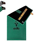 skilly FBT120 Fitnesshandtuch I Fitness Handtuch 120x50cm I Sporthandtuch mit Antirutschfunktion I Handtuch aus 100% Baumwolle I grün schwarz XL (Green | Black, 120x50cm)