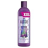 Aussie SOS Blonde Hydration Veganes Silbershampoo, Für Haare Mit Gelbstich Und Feuchtigkeitsbedürfnis, Mit Australischer Wildpflaume Und Manuka-Blatt, 490 ml