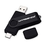 WANSENDA USB C Stick 512GB, USB-Stick Typ C Speicherstick OTG USB 3.0 Dual Flash Drive 2-in-1 Memory Stick für Tablet, PC, MacBook, Typ C Android Handy (512G, Schwarz)