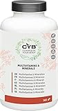 CYB Multivitamine und Mineralien – Mit Vitamin A, C, D und mehr – Vegetarisch – 1 x 365 Tabletten