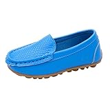 Generic Handballschuhe Jungen 40 Kleinkind Kleinkind Jungen Mädchen Soft Slip On Loafers Kleid Flache Schuhe Bootsschuhe Freizeitschuhe Schwarze Sneakers Jungen (Blue, 30)