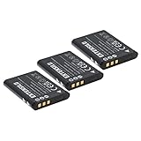 EXTENSILO 3X Akku Ersatz für Sanyo DB-L80 für Kamera (700mAh, 3,7V, Li-Ion)