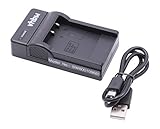 vhbw USB Akkuladegerät kompatibel mit Sanyo DB-L20, DB-L20A, DB-L40, DB-L40AU Digitalkamera, Camcorder, Action Cam-Akku - Ladeschale