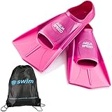 Aqua Speed Trainingsflossen I Kinder I weiche Schwimmflossen I Kurzflossen für Mädchen Jungs I leichte Trainingsschwimmflossen I Flossen Schwimmen I + Ultrapower Rucksack I rosaIhellrosaI03; Gr: 35I36