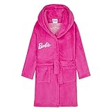 Barbie Bademantel Kinder Mädchen Fleece, Kuschel Morgenmantel Mädchen (Rosa, 13-14 Jahre)