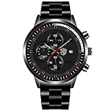 Herrenuhren Casual Edelstahl Analog Quarzuhr Herren Armbanduhr Uhr Business Date Casual Watch DO889 (A #1, One Size)