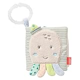 Fehn 054415 Stoffbuch Oktopus – Fühlbuch für Babys und Kleinkinder ab 0+ Monaten – Fördert den Tastsinn und die Selbstwahrnehmung – Größe: 11 x 11 cm