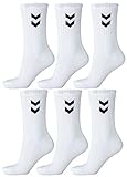 hummel 6er Pack Socken Unisex Sportsocken (Weiß, 46-48 (Size 14))