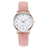 Graceyo Leuchtend Quarzuhr für Damen Frauen Einfaches Analoger Quarz Uhren Wasserdichter Damen Uhren Geschäft Kleid Armbanduhren Damenuhren Casual Retro Watch Uhr Damenuhr