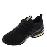 PUMA Damen Riaze Prowl Laufschuh, Schwarz/Leopard/Team Gold, 38.5 EU