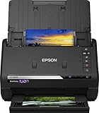 Epson FastFoto FF-680W Scanner (Scannt 10 x 15 Foto in einer Sekunde, bis DIN A4, beidseitiger Scan, automatische Ausrichtung, Zuschnitt und Optimierung, Bilder einfach speichern)