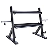 Hantelbäume Hantelablage Dreistufiges Haushalts Hantel Klammer Multifunktionales Kleines Display Rack Fitnessgeräte Rack (Color : Black, Size : 81.5 * 52 * 71cm)