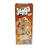 Jenga Classic, Kinderspiel das die Reaktionsgeschwindigkeit fördert, ab 6 Jahren, Braun, 26 x 7,5 x 7,5 cm